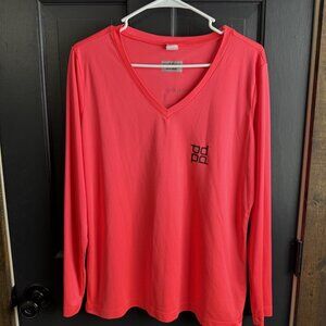 Paddletek Ladies Performance Long Sleeve Tee BRIGHT Red Pink Size XL Pickleball